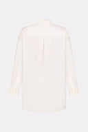 Off-white cotton poplin oversized shirt by MOSAÏKA back view