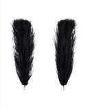 Feather boa straps by MOSAÏKA detachable voluminous feather straps pair