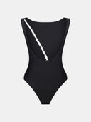 Back view of black Pearl Wave bodysuit by MOSAÏKA