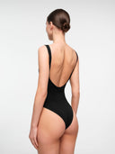 Black Pearl Wave bodysuit by MOSAÏKA worn on model 